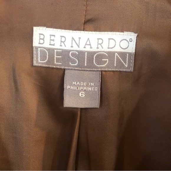 Bernardo Design Brown Wool Pea Coat - Picture 4 of 10